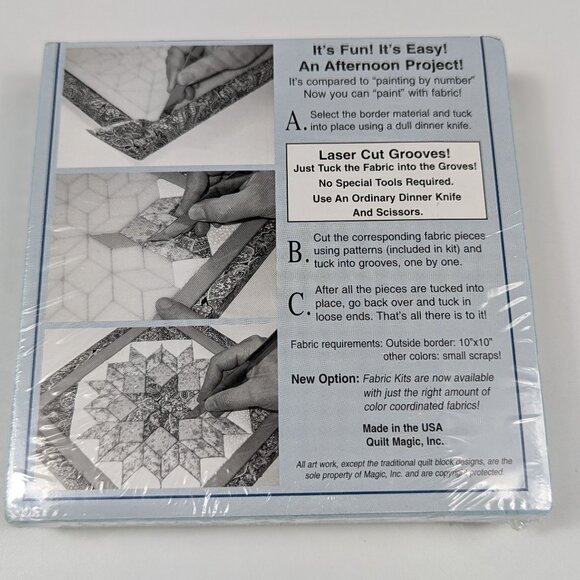 Vintage Quilt Magic No Sew Wall Hanging Kit #517 Mini Bunny New & Sealed - Picture 2 of 4